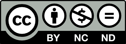 Creative commons BY NC ND license